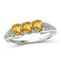 JewelersClub Citrin Prsten Birthstone Nakit-1. Karat Citrin 0. Srebrni prsten Nakit - prstenovi od dragog