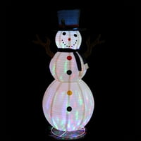 72 unaprijed osvijetljeni LED višebojni reljefni snjegović sa cilindrom umjetnička dekoracija za božićno Dvorište na otvorenom