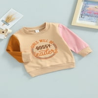 Binweede Toddler pulover dugih rukava, slovo tiskano okrugle vrat Jednostavni vrhovi u stilu, ležerna košulja