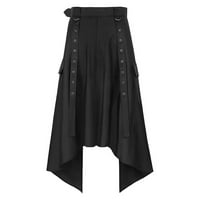 Xiuh Ženske suknjene suknje s podneske suknje s gornjim suknjem Vintage suknja za žene crna L XL