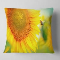 Designart beautiful Suncokreti cvjetaju - jastuk za bacanje životinja-18x18