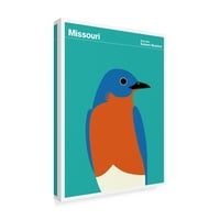 Zaštitni znak likovne umjetnosti' Missouri Bird Bluebird ' platno Art by Print Collection - umjetnik